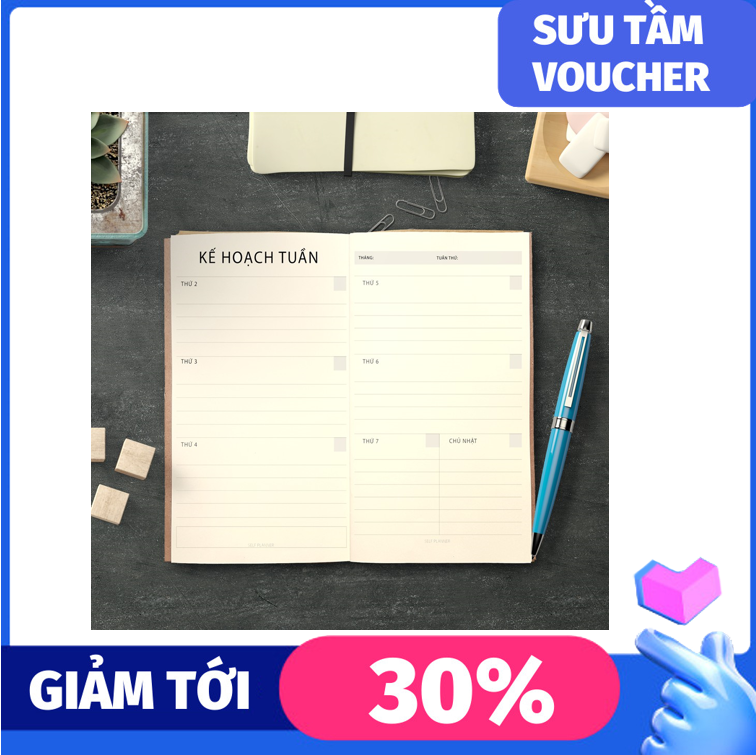 Sổ tay planner lập kế hoạch 60 trang b.u.l.l.e.t journal - trang mục lục monthly log weeklylog và chấm bi