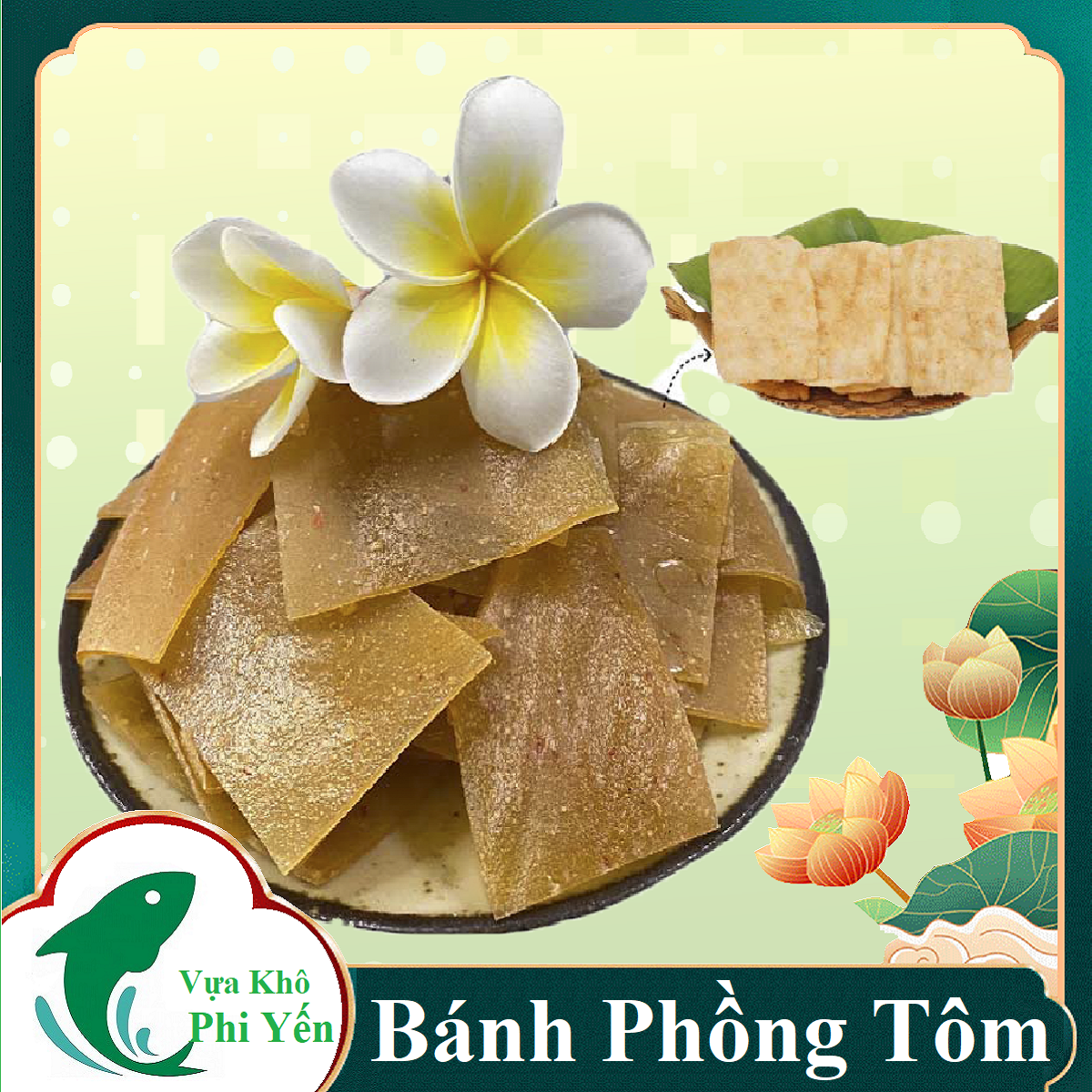 Bánh Phồng Tôm Tươi Không Bột Ngọt Ăn Vặt Siêu Ngon GiònVỰA KHÔ PHI YẾN