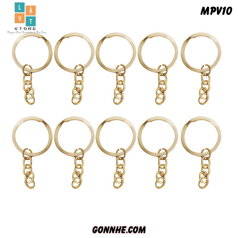 Móc khóa Sắt phẳng Mạ Màu Vàng chất lượng