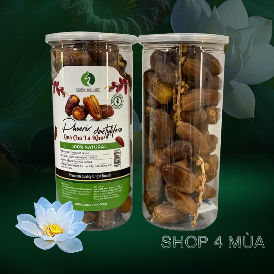 Chà là sấy khô nguyên cành. Quả chà là sấy khô không đường nhập khẩu. Quả chà là món ăn vặt giàu dinh dưỡng