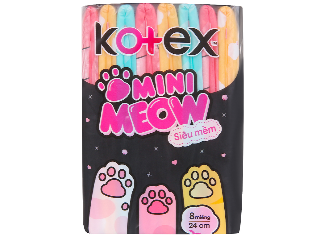 Bvs kotex mini meow siêu mềm mỏng cánh 8m