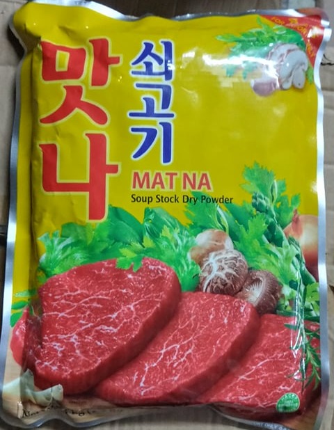 Bột nêm bò hàn quốc, hạt nêm bò matna 500g - 쇠고기맛나