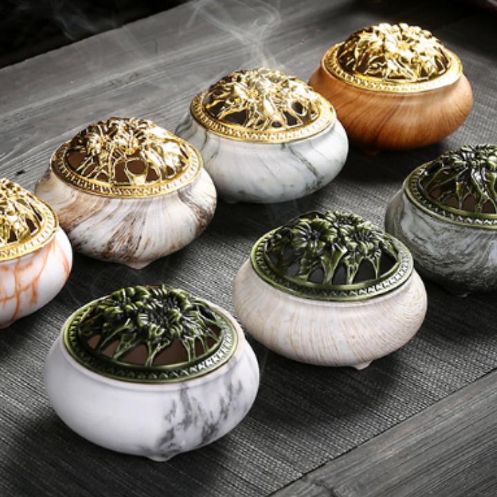 Lư Xông Trầm Gốm Sứ Cao Cấp Nhiều Mẫu