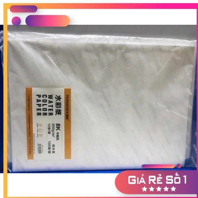 GIẤY VẼ MÀU NƯỚC PONTENTATE ĐL 300G/M2( 10 tờ khổ A3 thiếu)