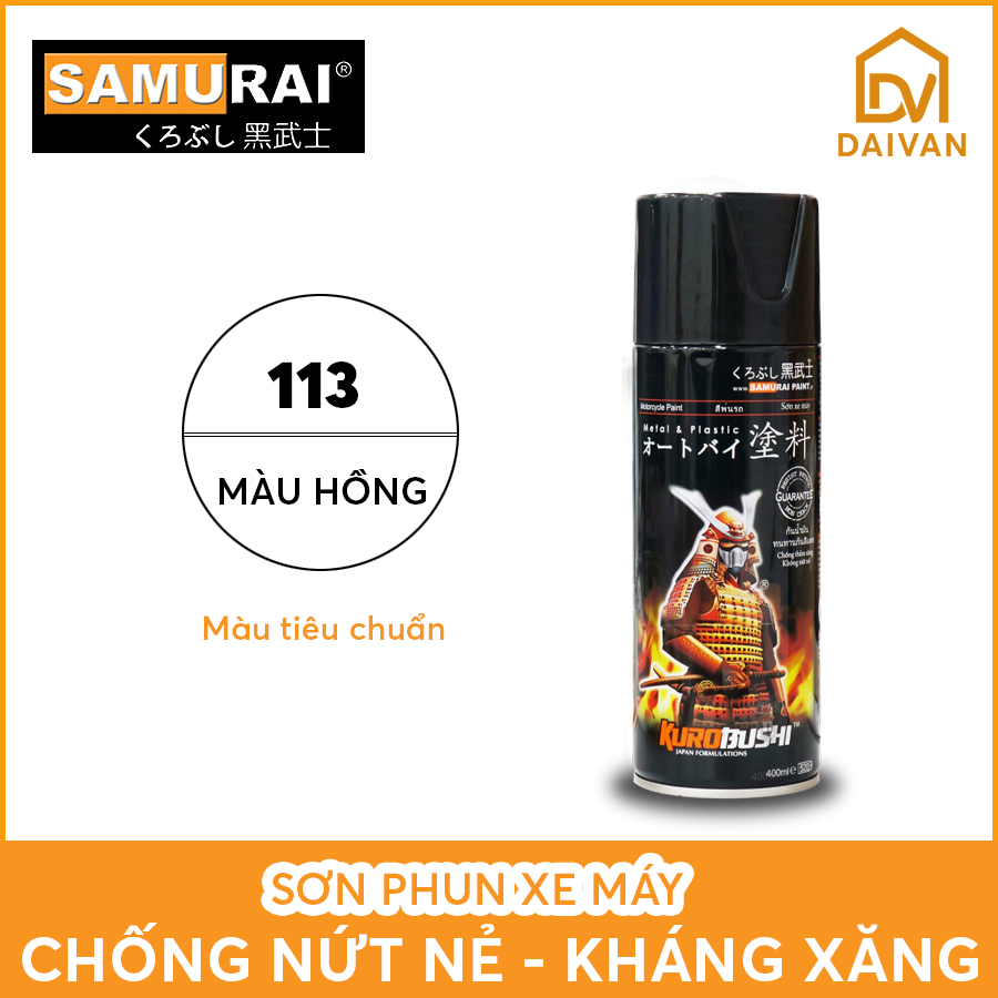 Chai sơn Samurai 113 Màu Hồng - Màu tiêu chuẩn