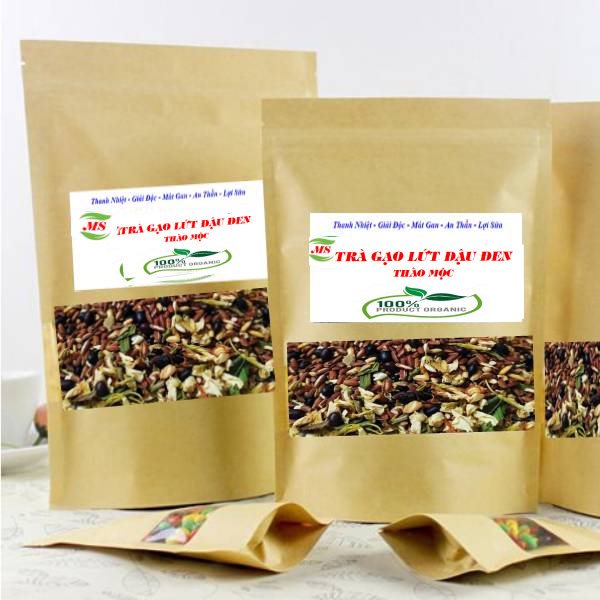 Trà gạo lứt đậu đen (trà thảo mộc)  -  Trà giảm cân, lợi sữa, mát gan, thanh lọc cơ thể.