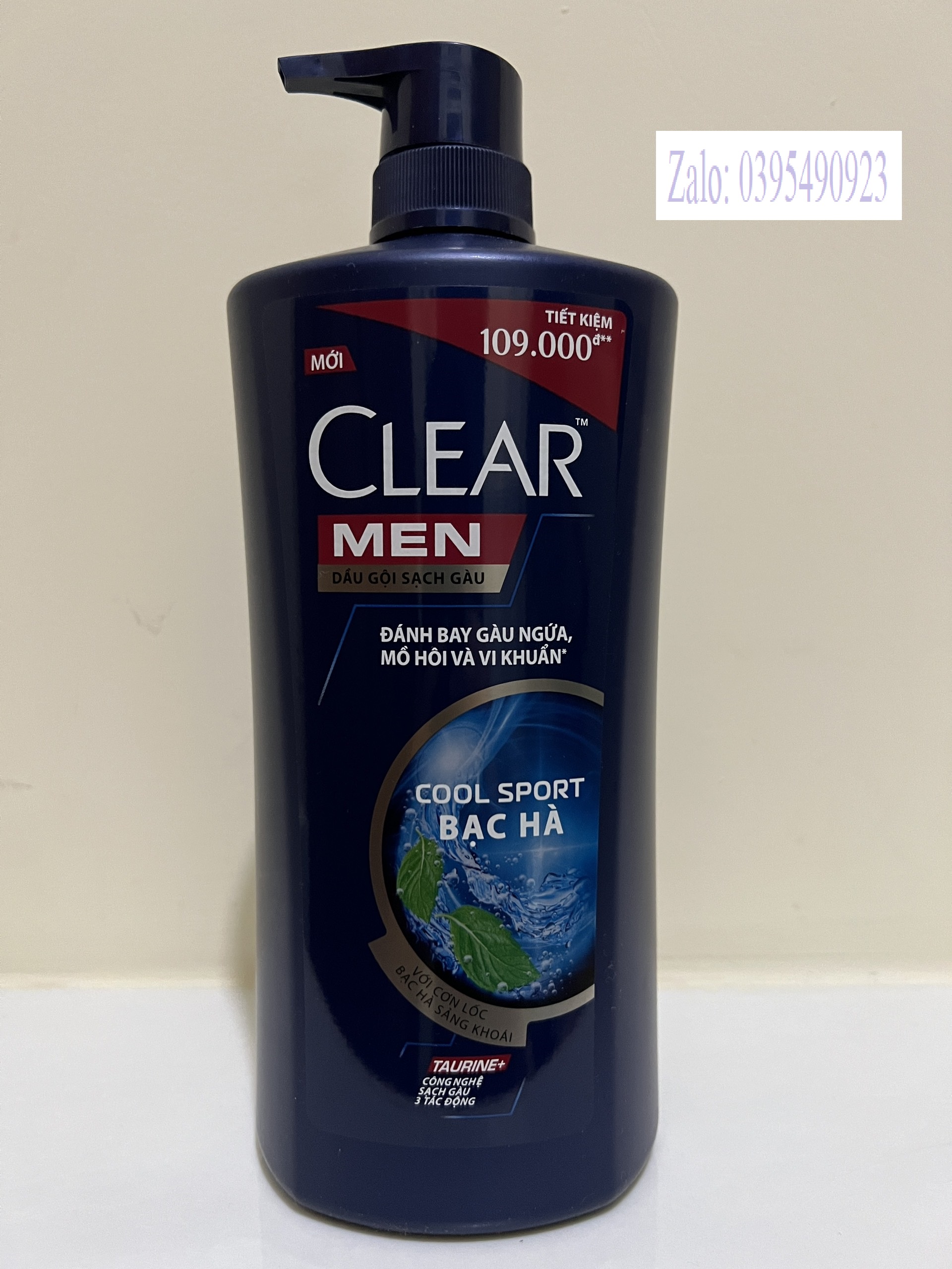 Dầu gội Clear men bạc hà mát lạnh 900g