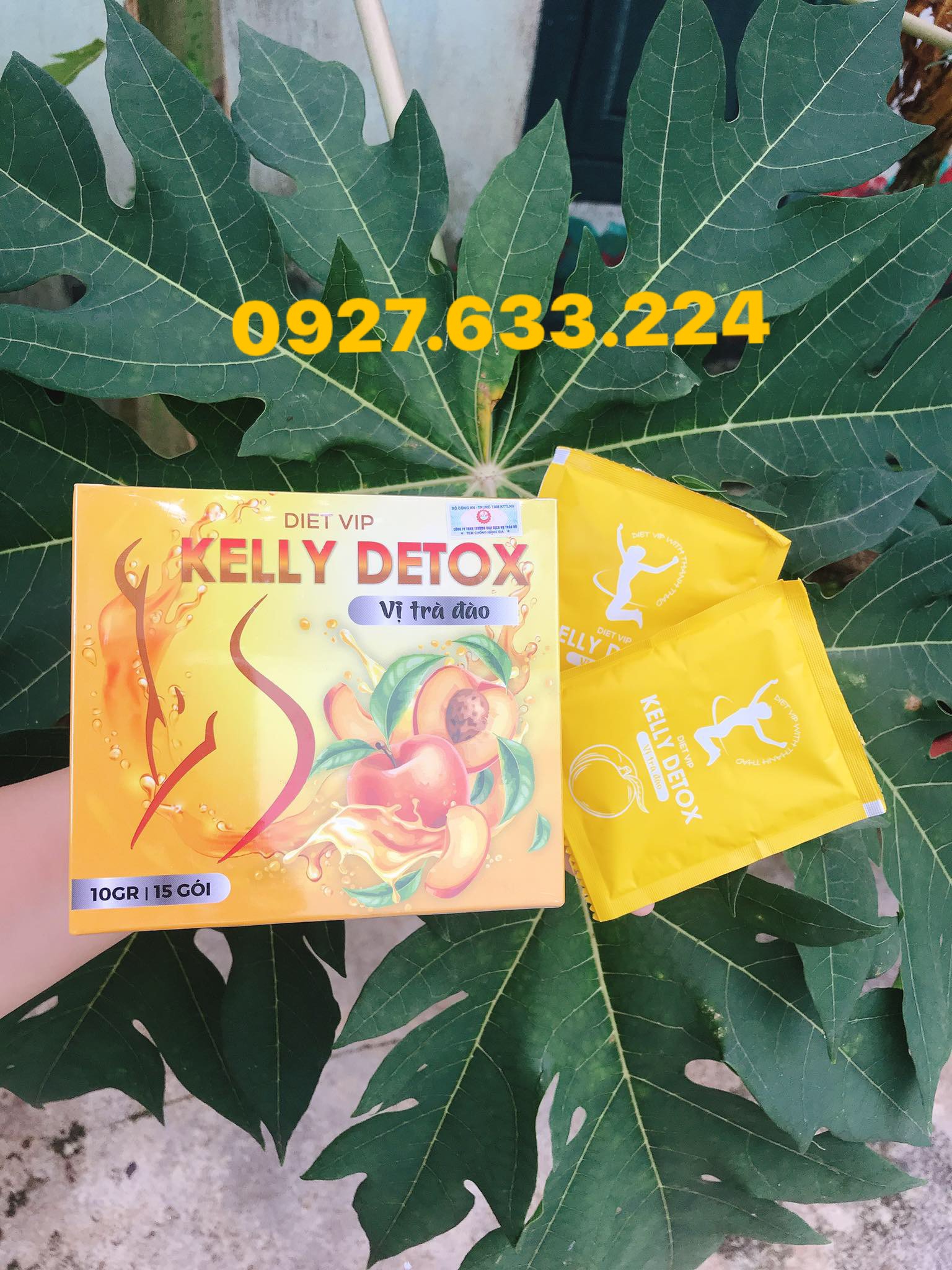 Trà đào Giảm Cân Kelly Detox 15 gói chính hãng 0927.633.224