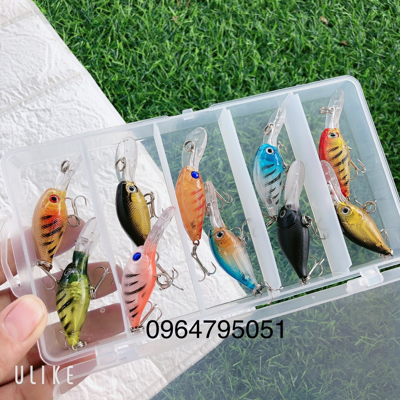 hộp mồi câu  cá giả crank 5,7cm - 4,7g - Mồi giả chuyên bắt cá rô phi, rô ta, chuối, lóc, sộp, thiểu, ngão, chim