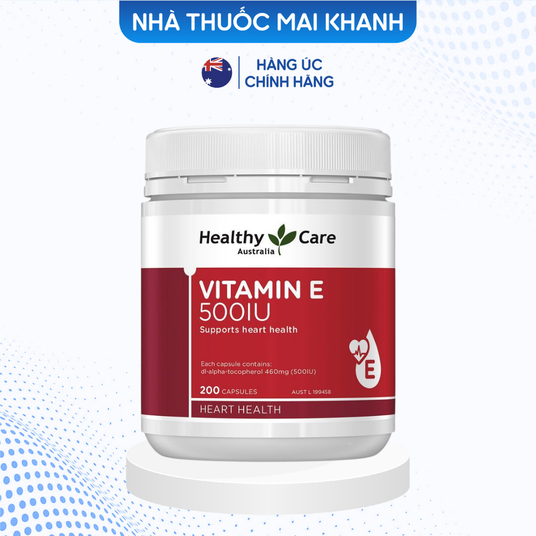 Vitamin e healthy care 500iu 200 viên của úc
