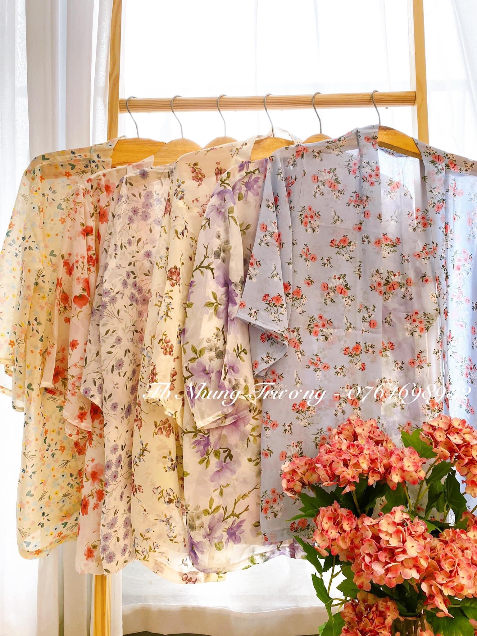 Kimono áo choàng đi biển họa tiết ms01