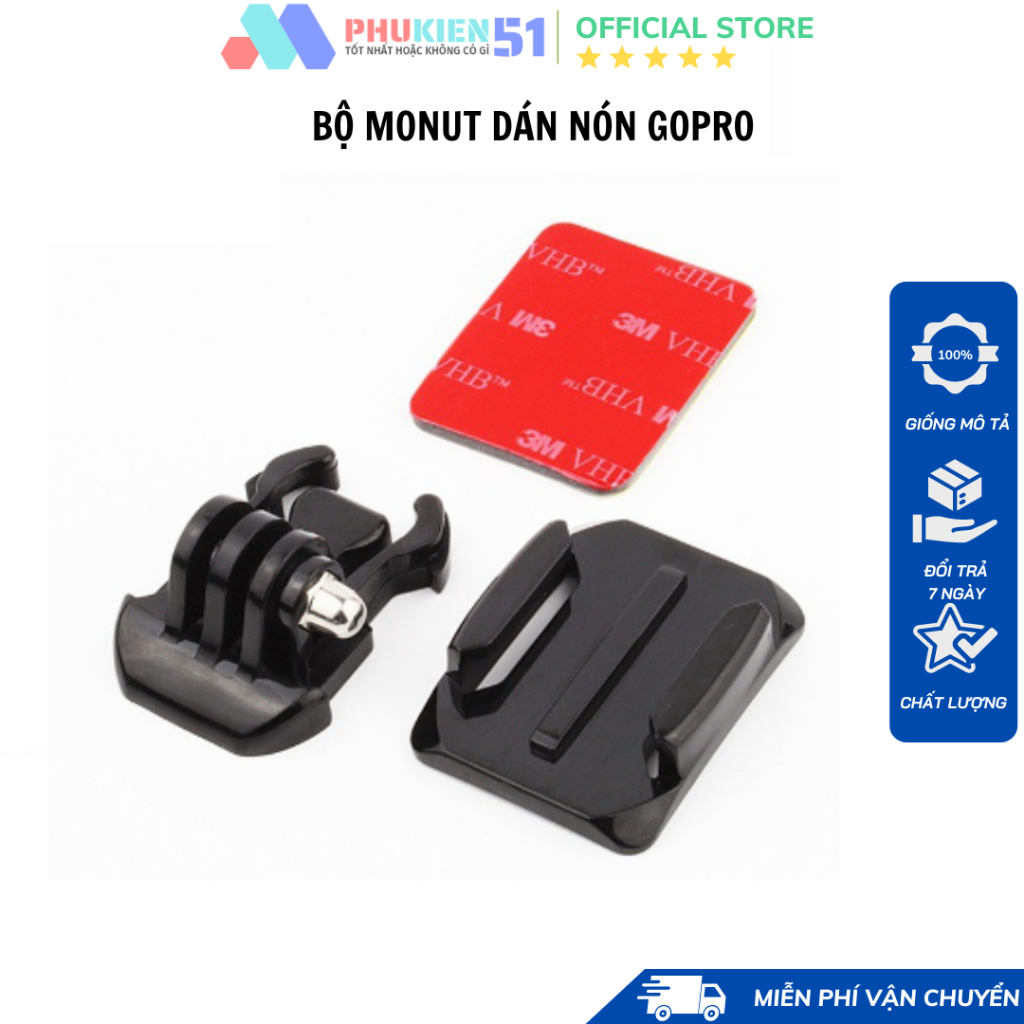 Bộ đế dán cố định máy gopro có miếng keo dán 3m