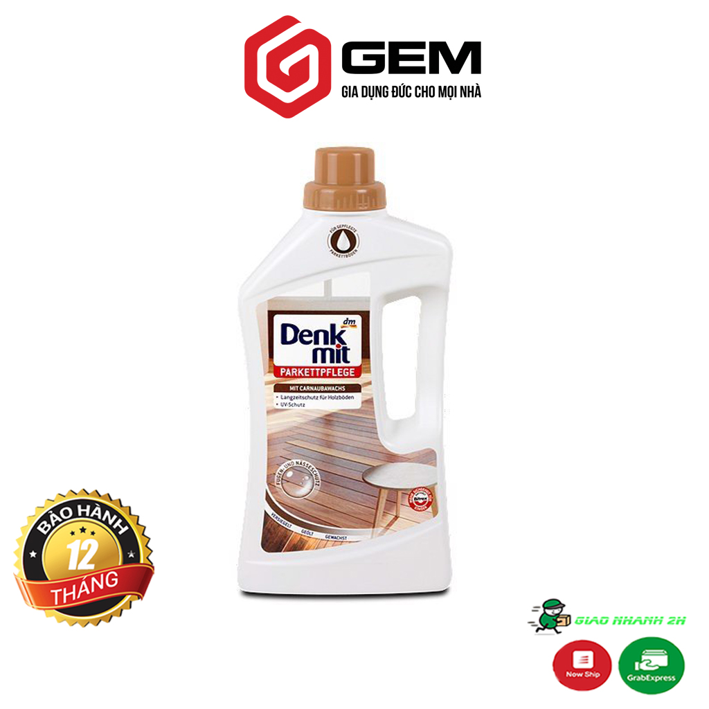 Nước lau sàn gỗ Denkmit, bảo vệ sàn gỗ, hương thơm dễ chịu, dung tích 1L