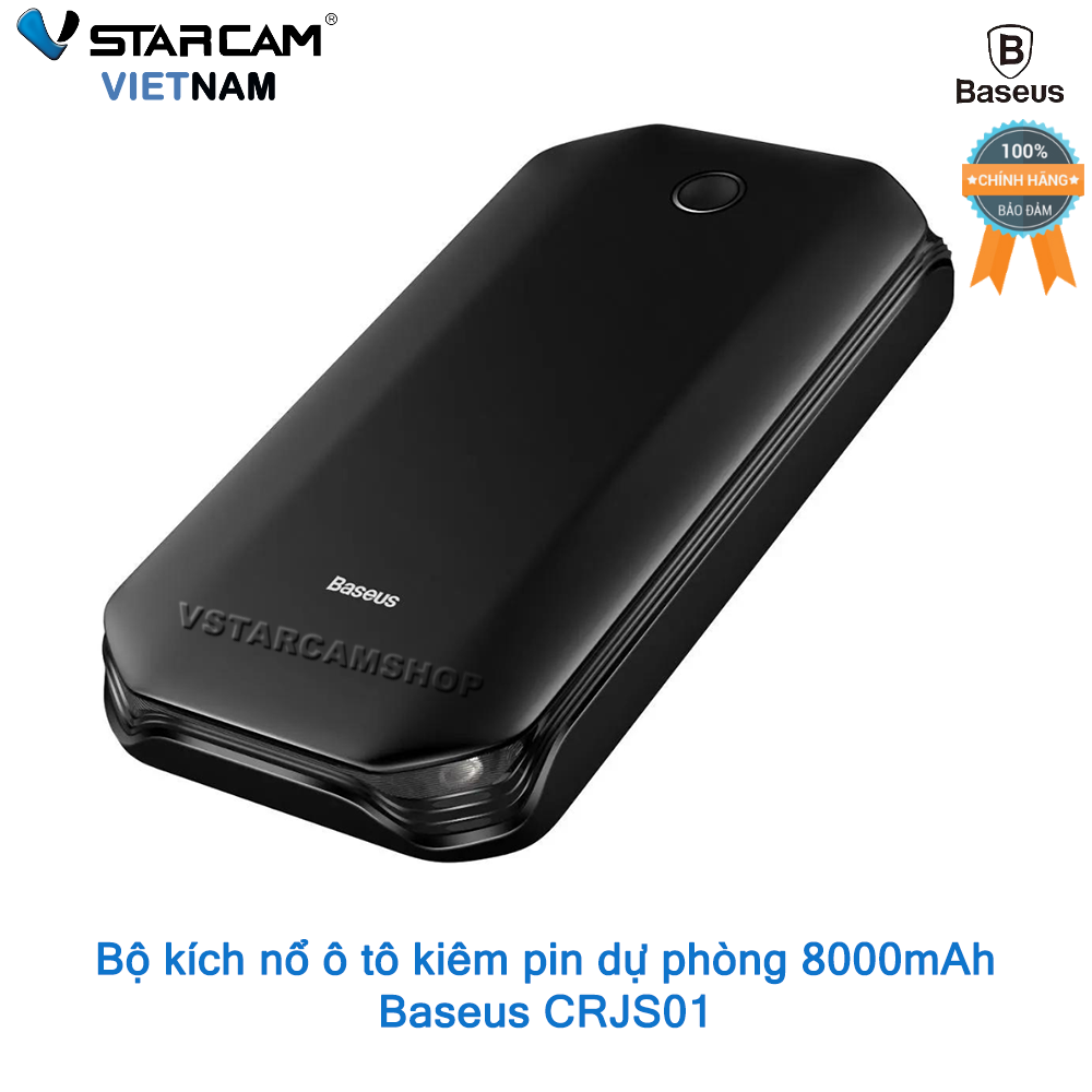 Bộ kích nổ xe hơi kiêm sạc dự phòng 8.000mAh Baseus Jump Starter CRJS01, bảo hành 06 tháng