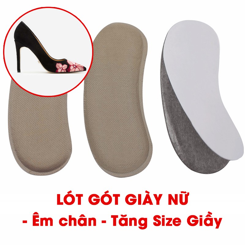 [HCM]Bộ 8 Miêng (4 Đôi) Lót Gót Giày Vải Cao Gót Giày Thể Thao Nam Nữ - Chống Đau Chống Trầy Chân
