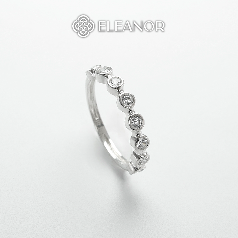 Nhẫn nữ bạc 925 Eleanor Accessories nhẫn thiết kế đính đá lấp lánh phụ kiện trang sức 6341