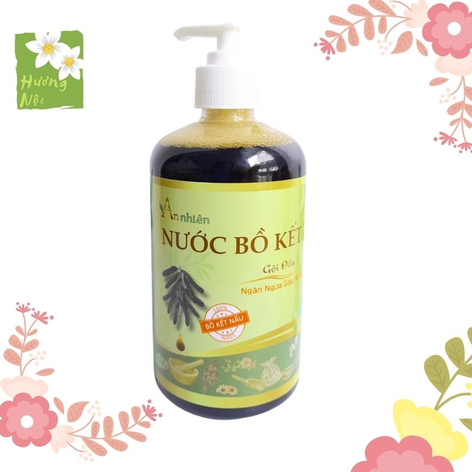 [HCM]Nước gội đầu bồ kết An Nhiên 500ml giảm rụng và gàu.