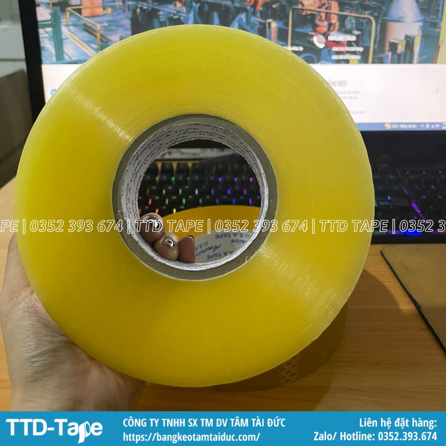 [Hoàn tiền 6%]Cuộn Băng Keo Trong, BK Đục 1Kg Lõi Mỏng, Băng Dính 1Kg