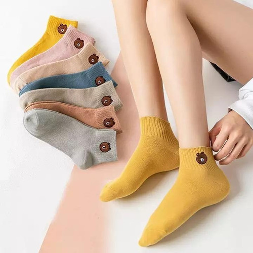 Túi 10 đôi tất gấu cổ ngắn kute- BIBI shop-TATGAU
