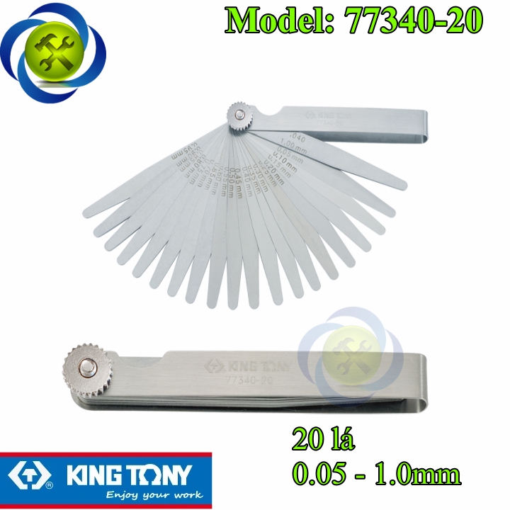 Thước lá đo khe kingtony 77340-20 từ 0.05-1.0mm có 20 lá chiều dài 100mm