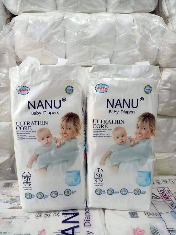 Bỉm tã dán quần nanu bịch 50 miếng siêu mỏng đủ size đến XXXL