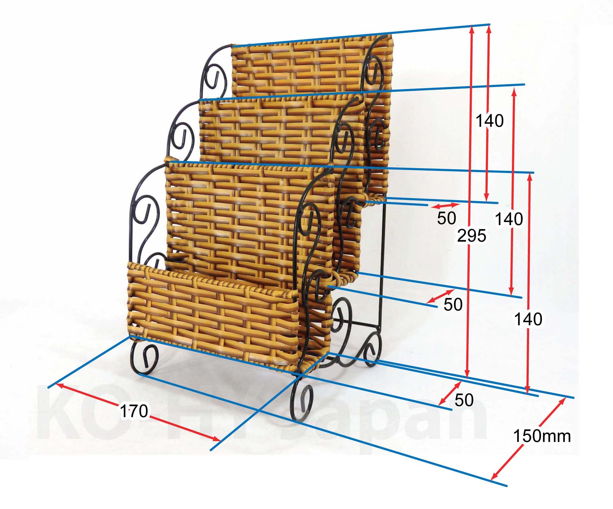 [HCM]Kệ mây 3 tầng đựng tờ rơi trưng bày tại cửa hàng