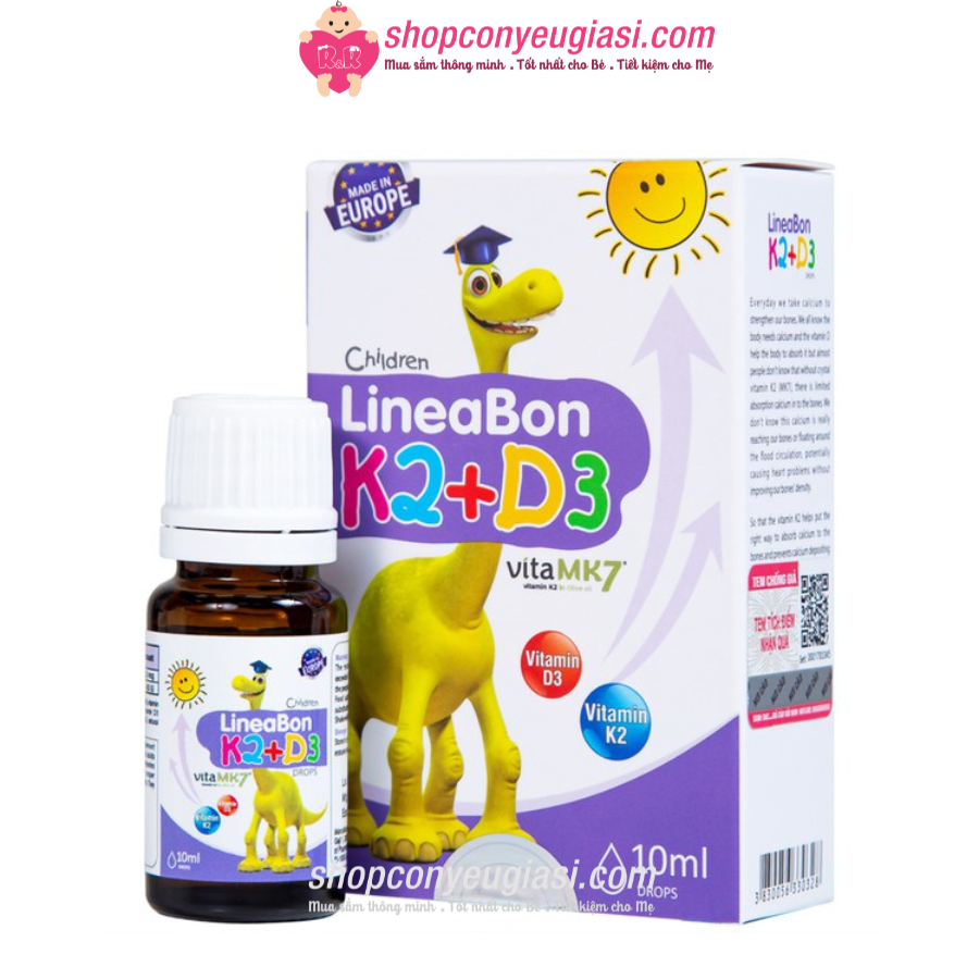 Vitamin k2d3 lineabon dạng siro nhỏ giọt - 10ml
