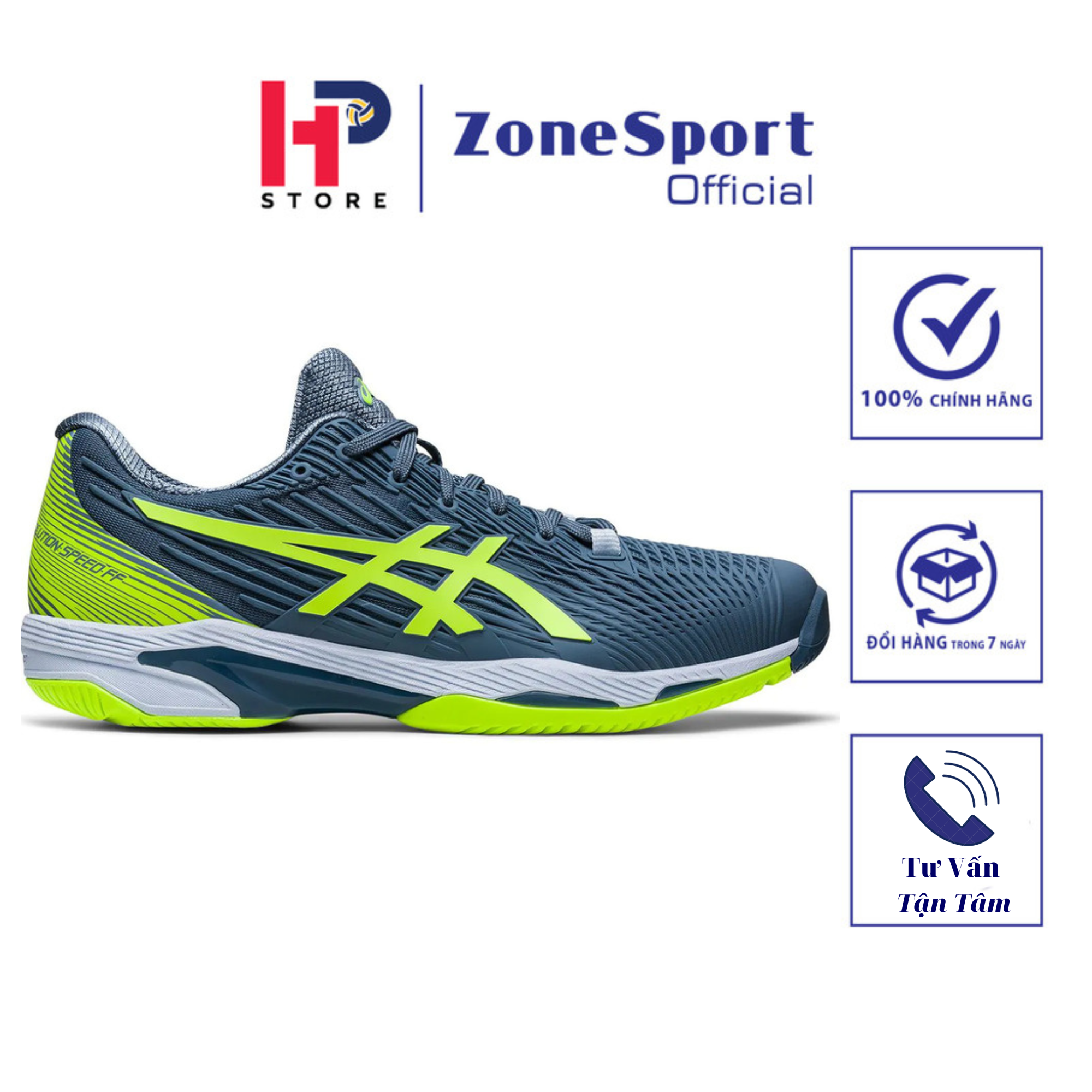 Giày Asics Solution Speed FF 2 Xanh Lá - Giày Chuyên Tennis, Cầu Lông, Bóng Chuyền thiết kế độc đáo tính năng vượt trội