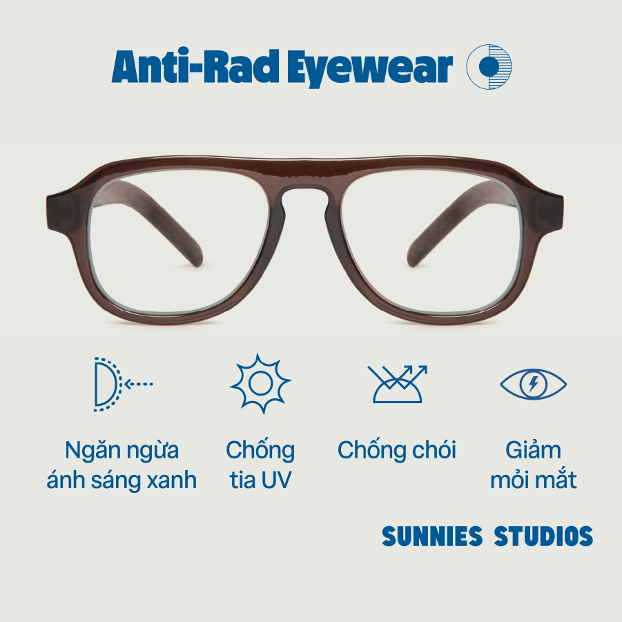 Kính Sunnies Studios Chống Ánh Sáng Xanh Osten Coal