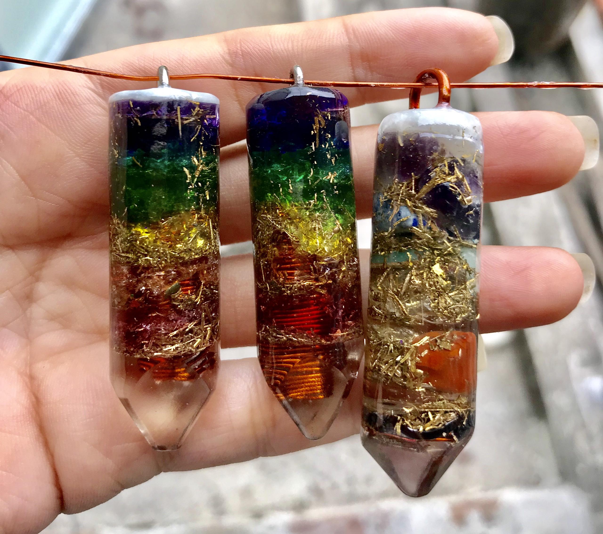 Orgonite pendant luân xa