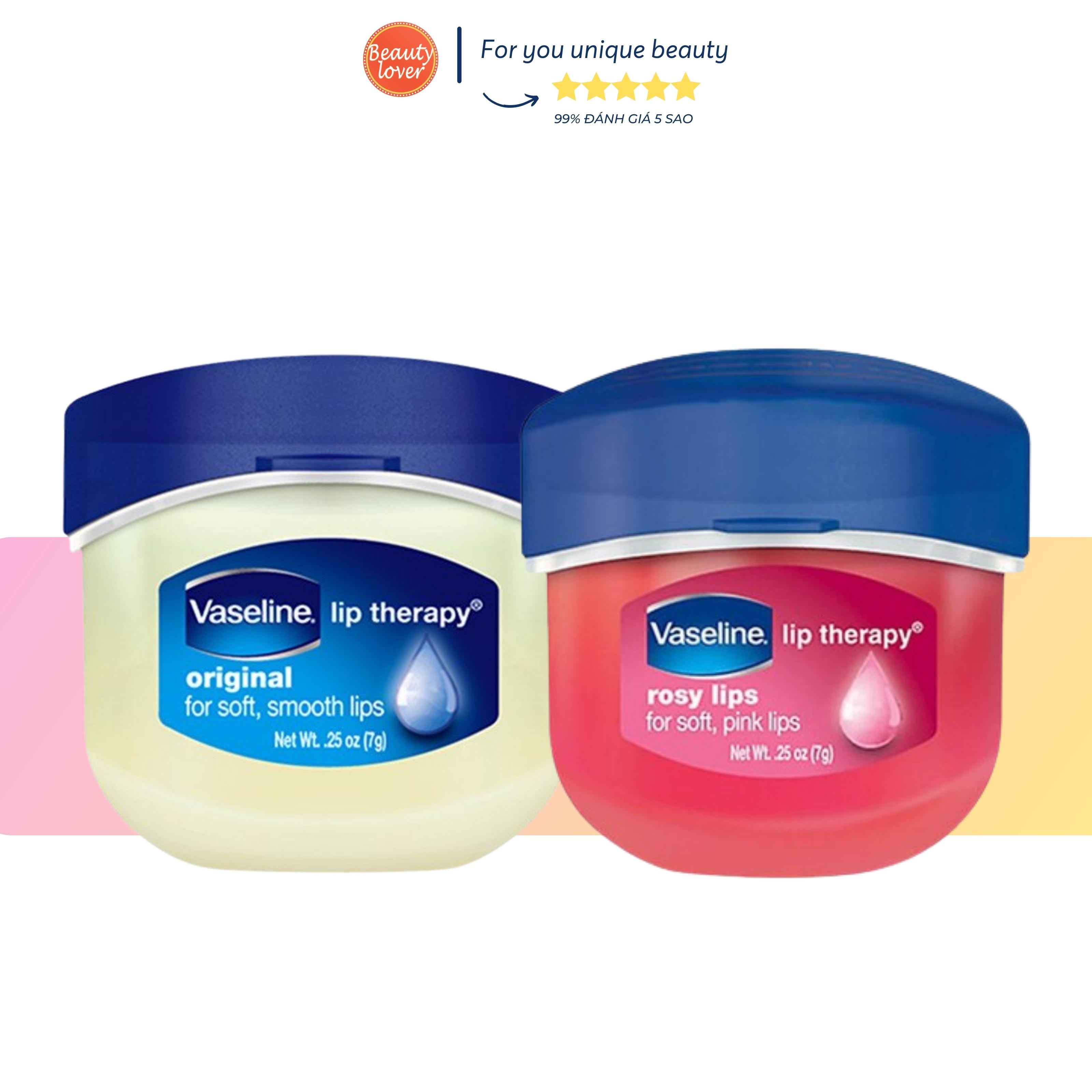 Dưỡng môi Vaseline hồng và original 7g son dưỡng môi vaseline – Beauty Lover