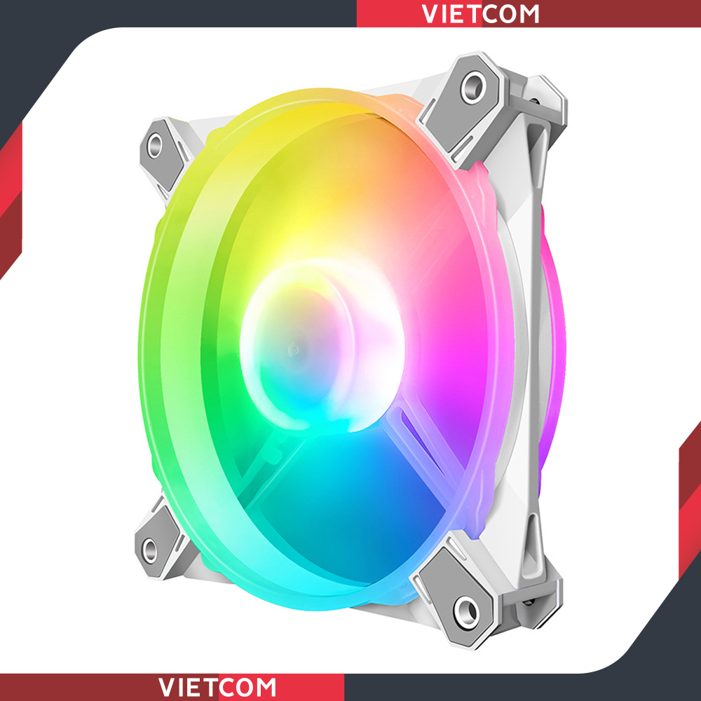 Fan led rgb coolmoon x3 + bộ hub coolmoon và điều khiển - led rgb 16 triệu màu, 366 hiệu ứng