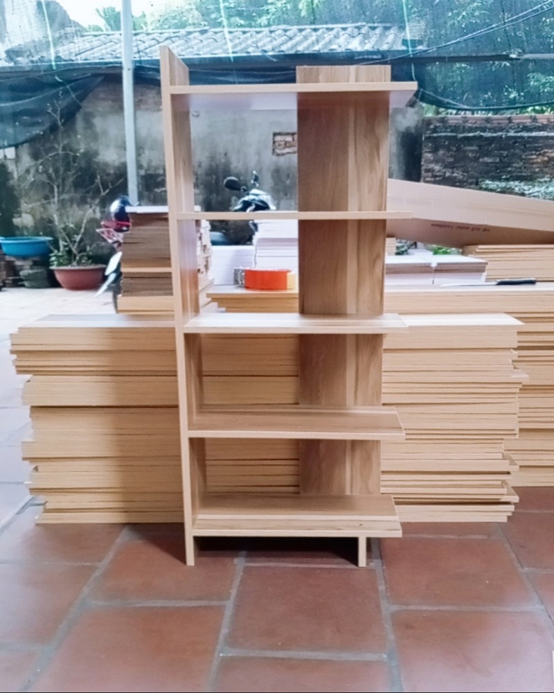 Kệ gỗ để đồ đa năng 5 tầng kích thước 120x50x22cm - Kệ trang trí phòng khách, spa, phòng ngủ- Kệ sách 5 tầng