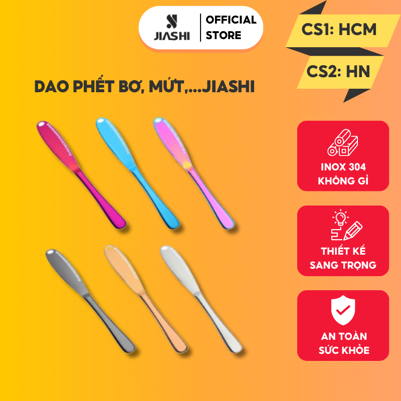 Dao phết bơ, mứt, pho mai chuyên dung bằng inox 304 chống gỉ mạ màu tinh tế, sang trọng - Dao phết tiện gọn, phù hợp tay cầm sử dụng, dùng cho mọi lứa tuổi, an toàn cho trẻ em - Phụ kiện nhà bếp cho bữa ăn sáng DPB01