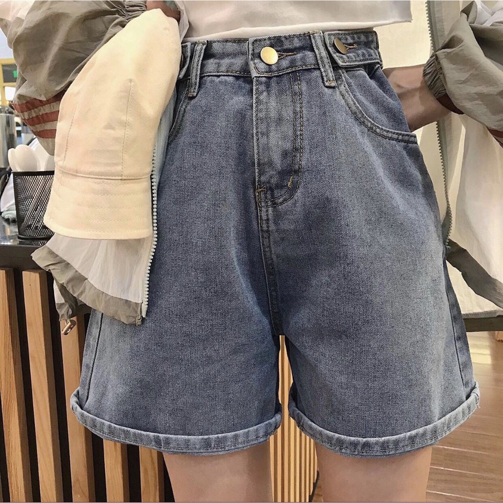 Quần SHORT JEAN Nữ 2 Nút Đai Cài Chỉnh Eo (JN-5N)