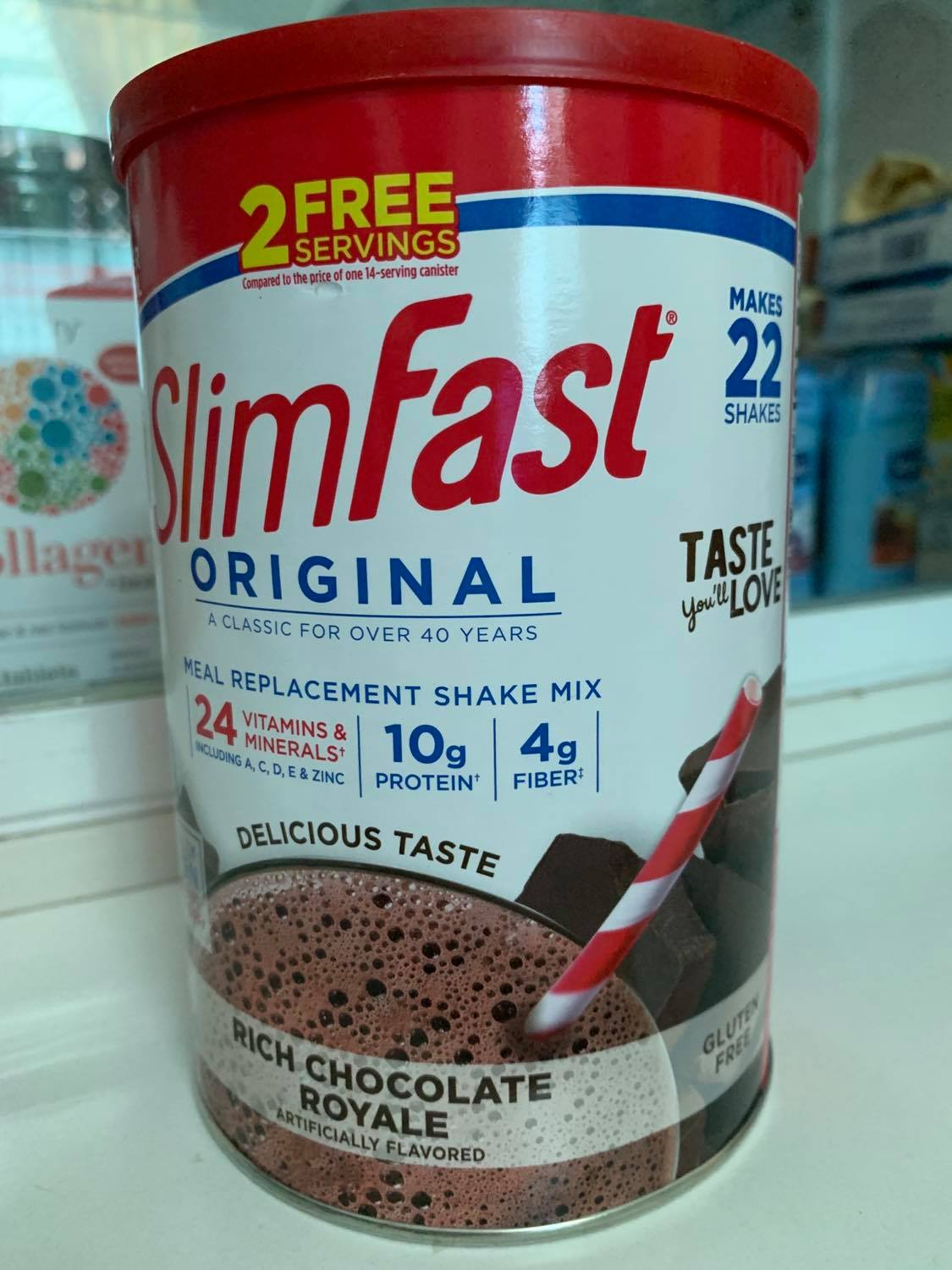 [HCM]Sữa giảm cân SLIMFAST ( Vị Chocolate - date 2022 - Trọng lượng 572g)