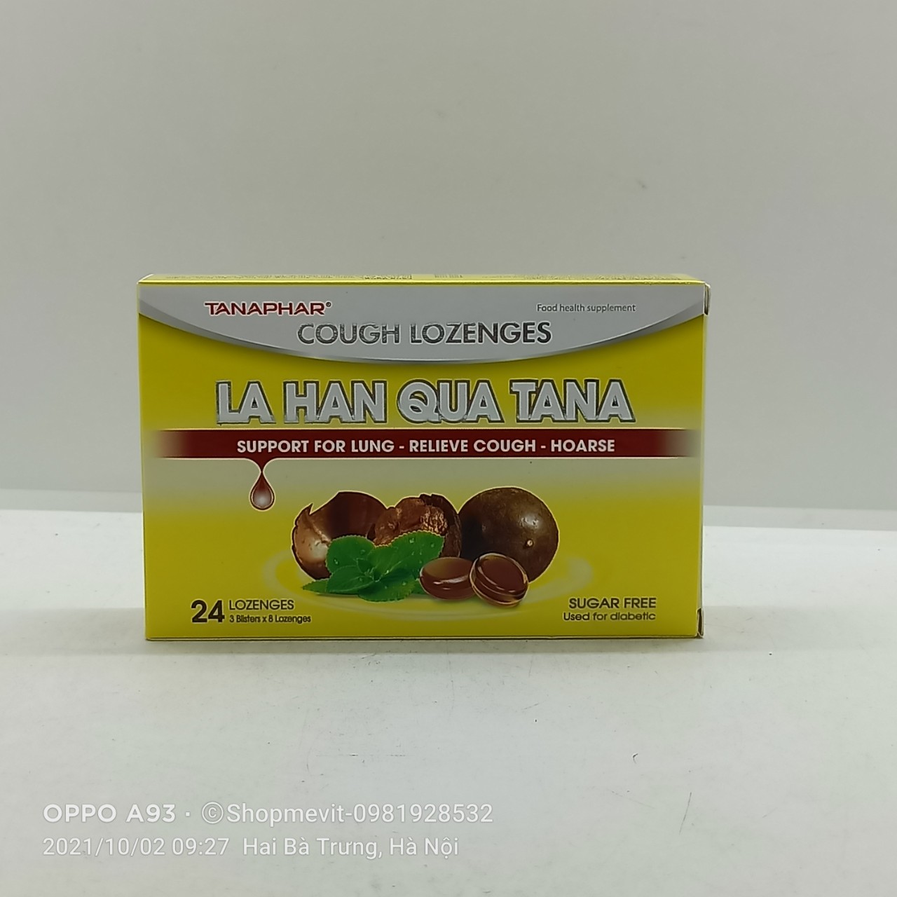 Viên ngậm la hán quả tana không đường hộp 24 viên