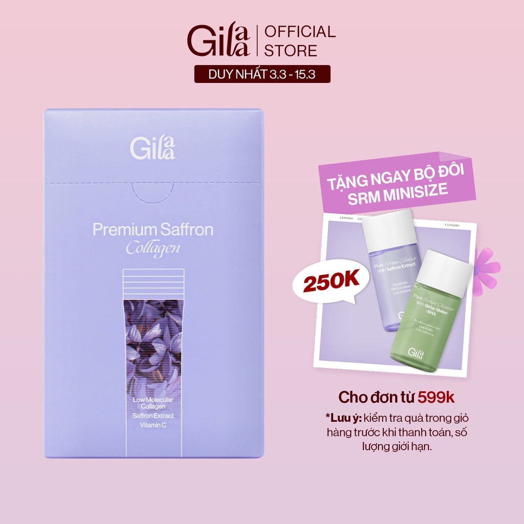 Bột Uống Collagen Cao Cấp Kết Hợp Saffron - Gilaa Premium Saffron Collagen