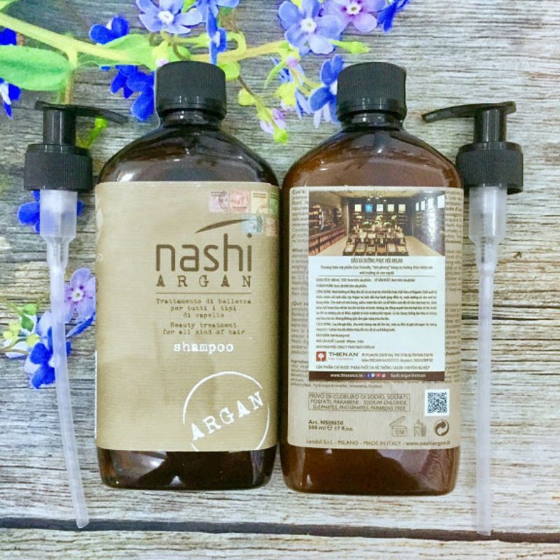 Dầu gội xả phục hồi hư tổn nashi argan 500ml