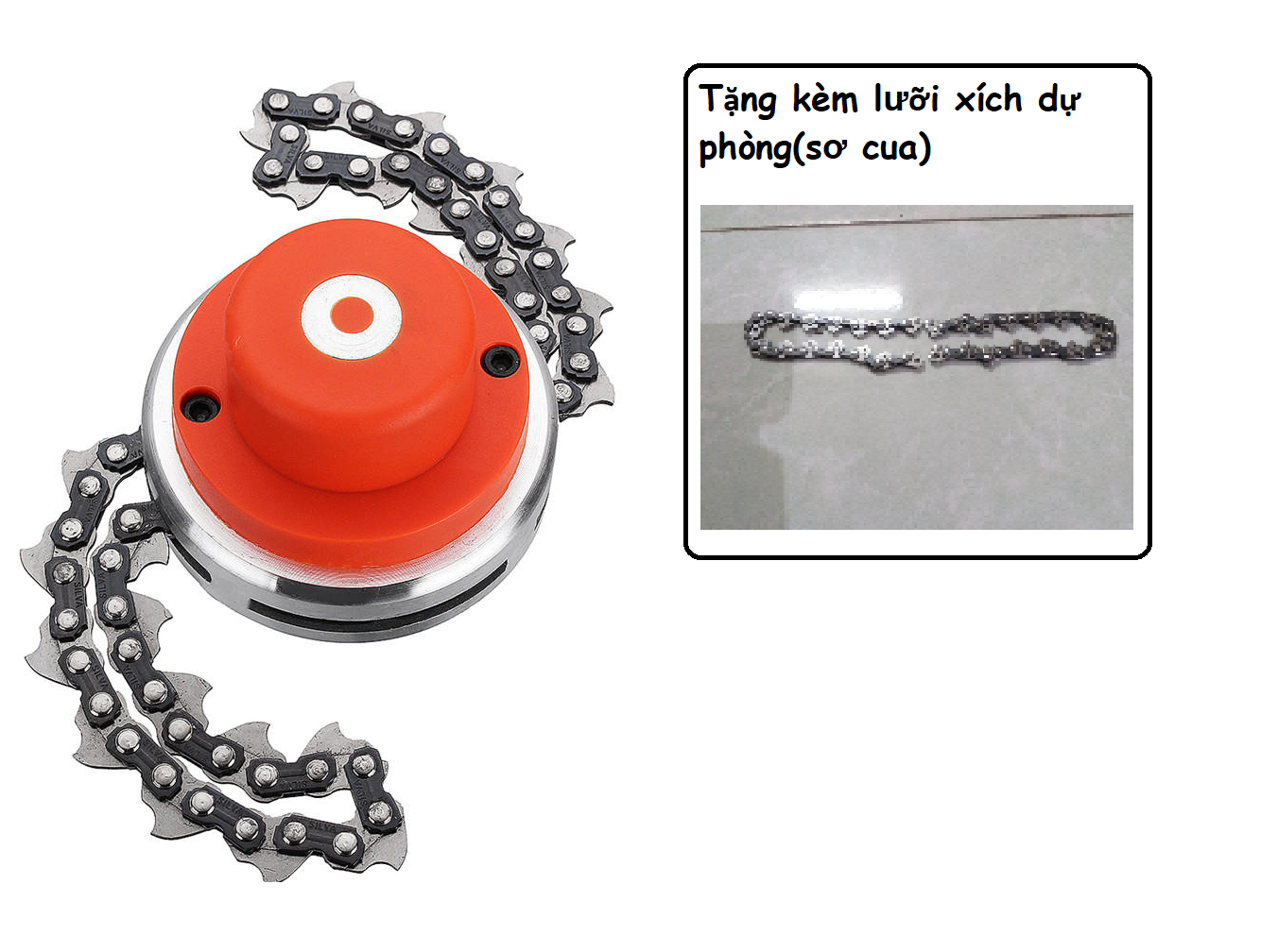 Lưỡi cắt cỏ xích tặng kèm 1 bộ lưỡi xích dự phòng - bat xich cat co - luoi cat co xich - luoi cat co -