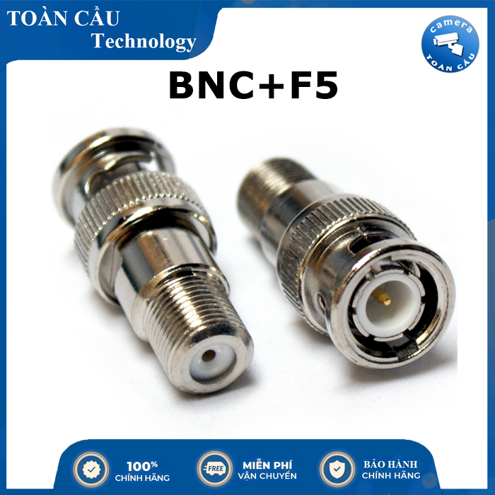 [100% CHÍNH HÃNG] 2 bộ Jack BNC+F5 loại tốt cho CAMERA quan sát - Camera Toàn Cầu