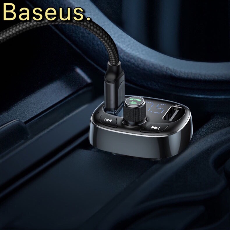 Tẩu sạc nhanh ô tô xe hơi baseus small screw dual-usb