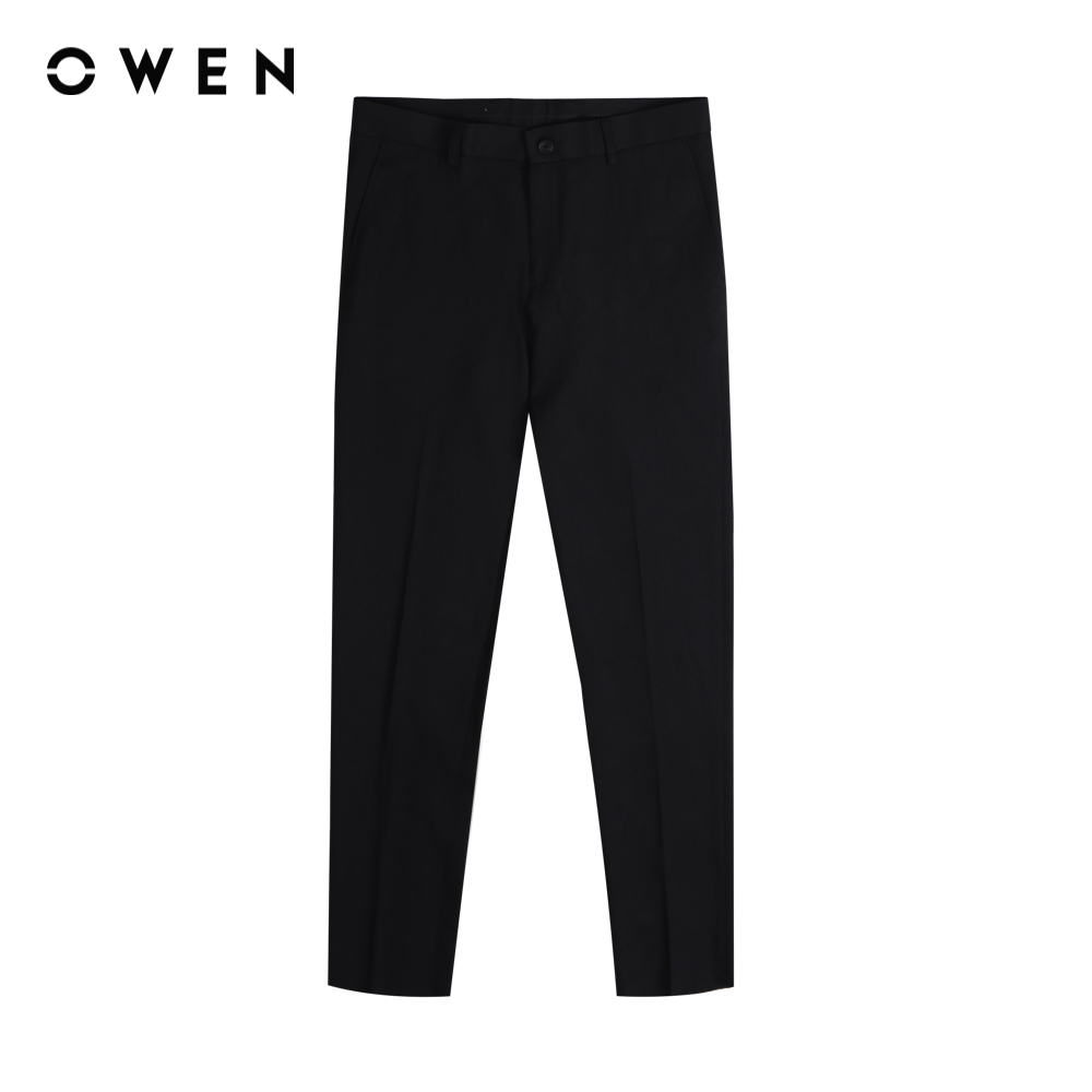 Owen - quần tây qd23501 trendy đen nano