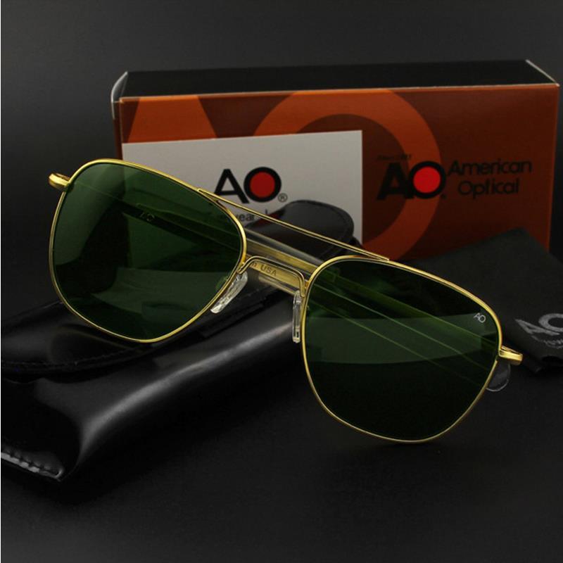 Kính râm AO American Optical Military Aviator mắt cường lực, thủy tinh chống UV400 _ USA