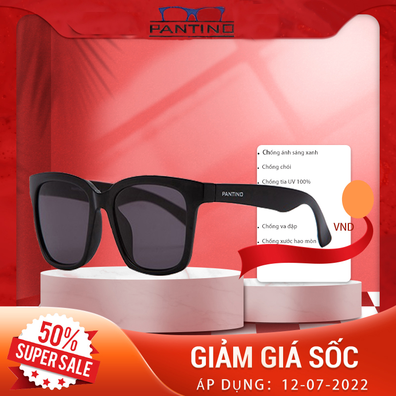 Kính Râm , Kính Mát Nam Chống Tia UV, Kiểu gọng Kính wayfarer Chính Hãng Thương Hiệu PANTINO Hàn Quốc Năm 2022 Hợp Đi Biển đi du lịch dã ngoại.  Mã  PTN325Black
