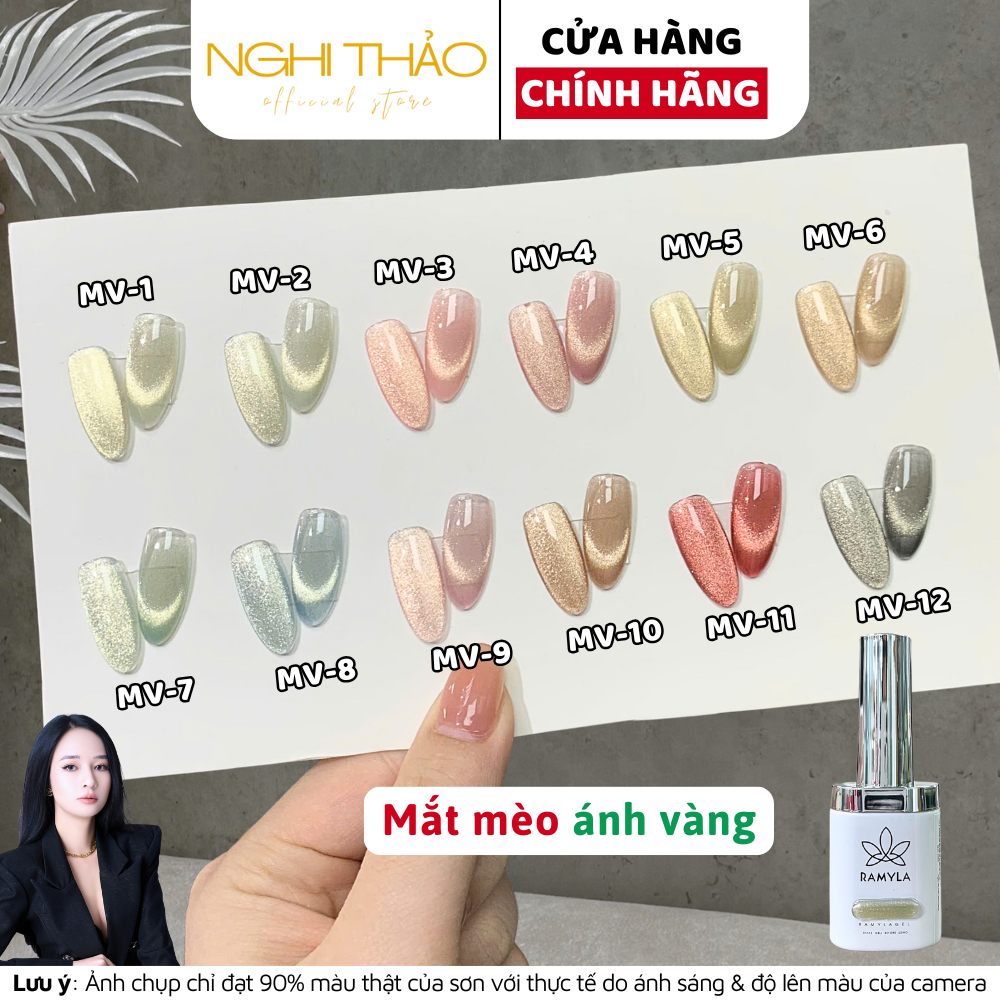 Sơn gel mắt mèo ánh vàng RAMYLA Nghi Thảo
