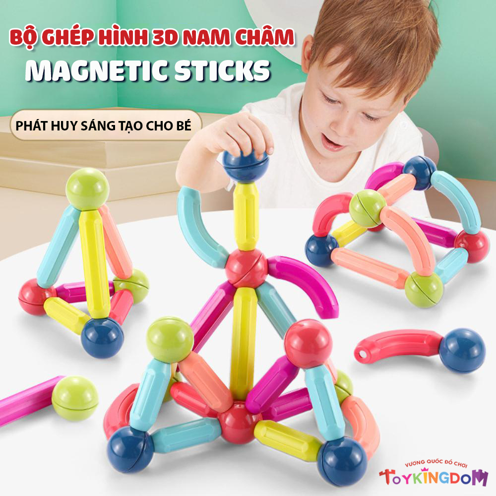[RẺ VÔ ĐỊCH] Bộ Đồ Chơi Xếp Hình Nam Châm - Xếp Hình Lego Thông Minh Cho Bé, Đồ Chơi Trẻ Em Phát Triển Trí Tuệ