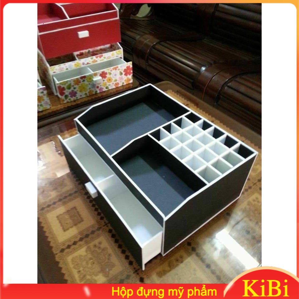 Kệ Đựng Mỹ Phẩm 2 tầng màu đen hoặc trắng size 35cm