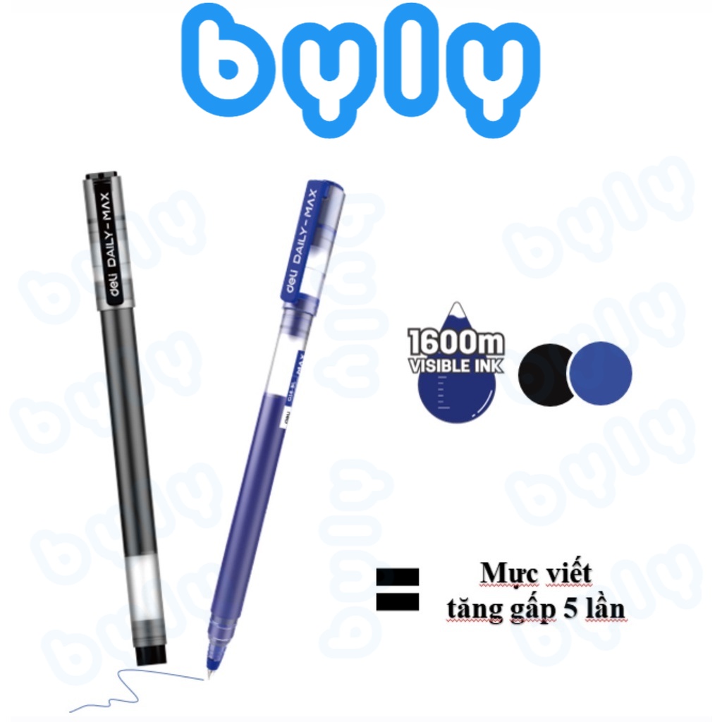 Ship hoả tốc- Bút gel nước ngòi 0.5mm ruột to Max Deli - G16-BK - ByLy Store