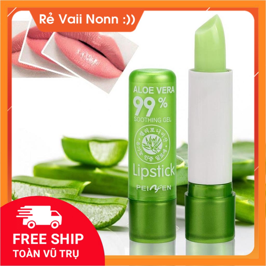 (Lố 12 Cây) Son Dưỡng Môi Nha Đam 99% Liptick Peiyen Giữ Ẩm , Chống Khô Môi , Bóng Mịn Môi , Lên Màu Môi